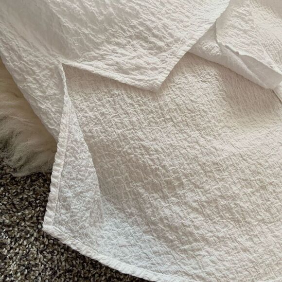 New✨ FREE PEOPLE Oversized Tunic Button Down Shirt (Sz L) - Picture 7 of 11